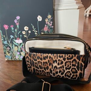 Leopard Print Crossbody Bag- Excellent Condition